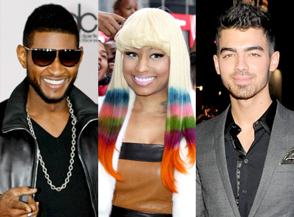 Usher, Nicki Minaj, Joe Jonas Usher, Nicki Minaj, Joe Jonas